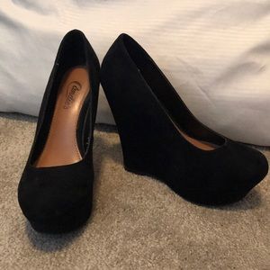 Suede Wedges